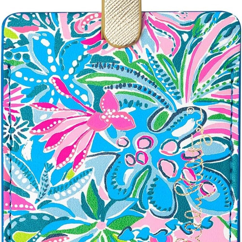Leatherette Luggage Tag with Secure Strap, Colorful Suitcase Identifier for Trav - Picture 1 of 3